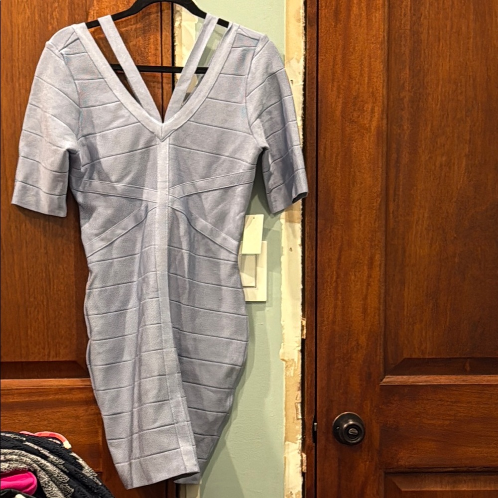 Blue/Purple Ruched Bodycon Mini Dress